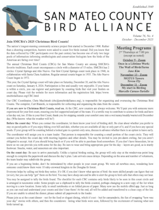 Sequoia Audubon Society Newsletter